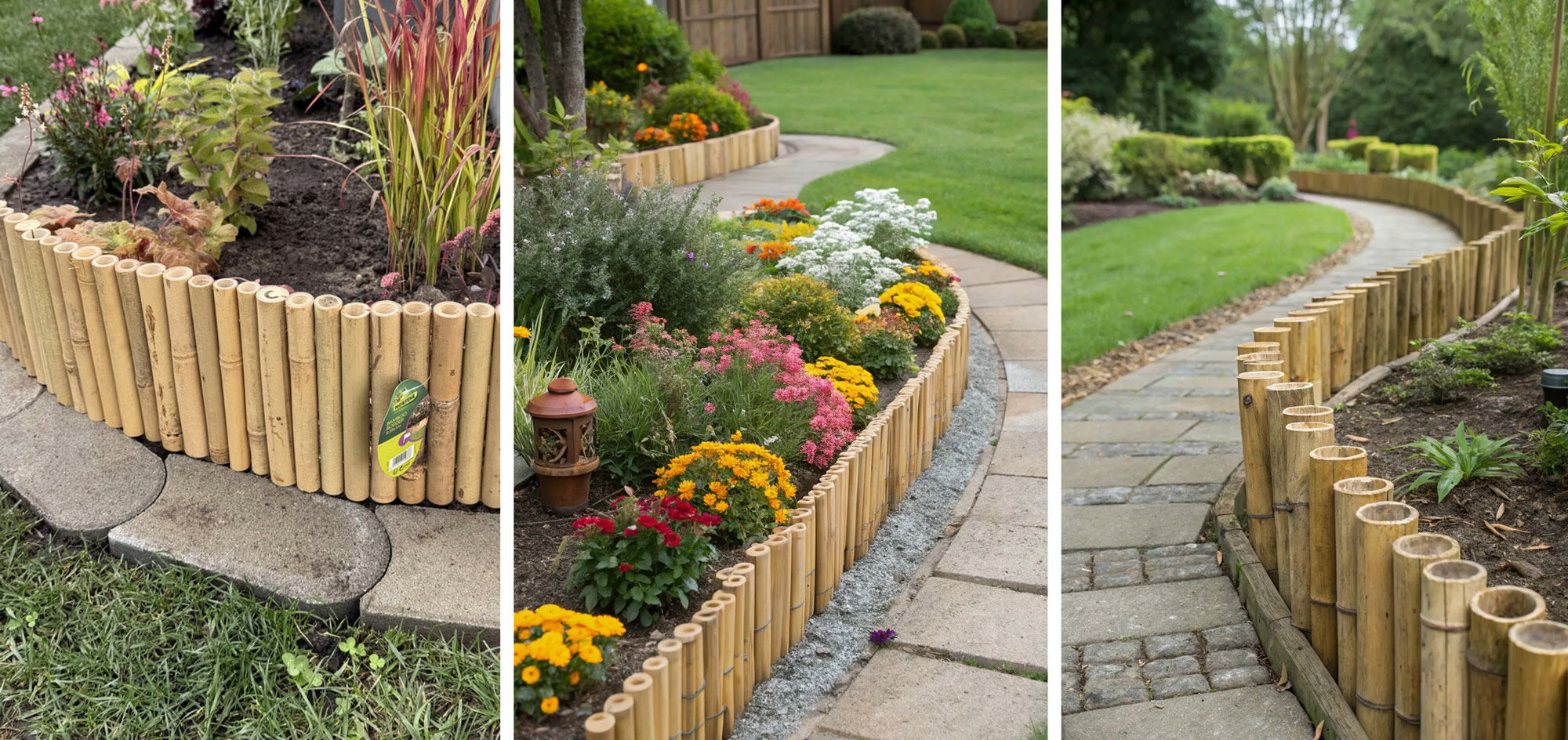 Bambusz ágyásszegély