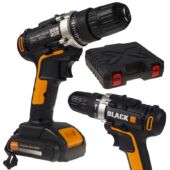 Kép 4/6 - Black Tools akkus fúró csavarozó 20V, 2db Li-ion akkumulátorral