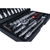 Kép 3/4 - Black Tools 1/4" dugókulcs krova készet, 46 részes