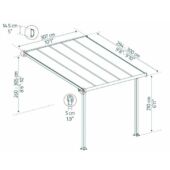 Kép 4/8 - Palram-Canopia Olympia terasztető 3x3 m
