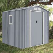 Kép 1/3 - Nortene-Catral Metalshed Menorca kerti fém tároló ház szürke 2,14 x 2,05 x 1,94 m