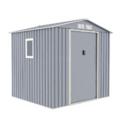 Kép 2/3 - Nortene-Catral Metalshed Menorca kerti fém tároló ház szürke 2,14 x 2,05 x 1,94 m