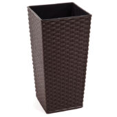 Kép 1/5 - Lamela Finezja rattan kaspó, 25cm, mokka
