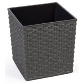 Kép 1/7 - Lamela Juka Rattan kaspó, 40cm, antracit