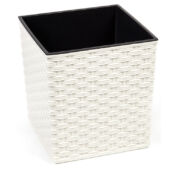 Kép 1/7 - Lamela Juka Rattan kaspó, 25cm, fehér
