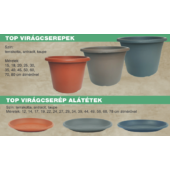 Kép 2/2 - Top virágcserép kör, antracit 80 cm