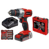 Kép 1/15 - Einhell TE-CD 18/2 Li +39 akkus ütvefúró-csavarozó szett 2.5Ah akkuval és töltővel - Power X-Change