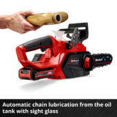 Kép 12/25 - Einhell GE-LC 18 Li Kit akkumulátoros láncfűrész (18V 3,0Ah) Power X-Change