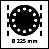 Kép 11/14 - Einhell TC-DWS 225 gipszkartoncsiszoló, 1220W, 225mm
