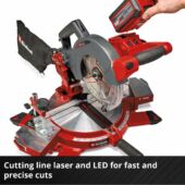 Kép 6/10 - Einhell TE-MS 18/210 Li-Solo akkus gérvágó fűrész, 18V, 21cm (akku és töltő nélkül), Power X-Change
