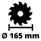 Kép 6/7 - Einhell TE-CS 18/165-1 Li-Solo akkus körfűrész, 18V 16.5cm (akku és töltő nélkül), Power X-Change