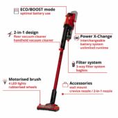 Kép 12/18 - Einhell TE-SV 18 Li-Solo akkumulátoros rúdporszívó, Power X-Change