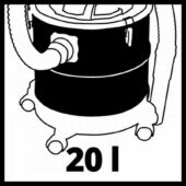 Kép 6/6 - Einhell TC-AV 1720 DW hamuporszívó 1.25kW, 20L