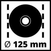Kép 9/9 - Einhell TE-AG 125 CE fordulatszám szabályzós sarokcsiszoló 125mm 1100W