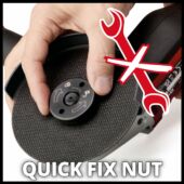 Kép 11/19 - Einhell AXXIO 18/115 Q akkus sarokcsiszoló, 18V, 115mm (akku és töltő nélkül), Power X-Change