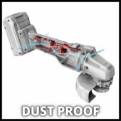 Kép 16/19 - Einhell AXXIO 18/115 Q akkus sarokcsiszoló, 18V, 115mm (akku és töltő nélkül), Power X-Change
