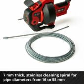 Kép 6/9 - Einhell TE-DA 18/760 Li Solo akkus csőtisztítógép, 18V (akku és töltő nélkül)