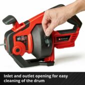 Kép 7/9 - Einhell TE-DA 18/760 Li Solo akkus csőtisztítógép, 18V (akku és töltő nélkül)