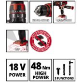 Kép 6/6 - Einhell TE-CD 18/48 Li-i-Solo Akkus ütvefúró-csavarozó Power X-Change