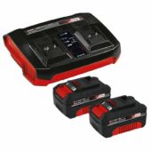 Kép 1/2 - Einhell Twincharger Kit 2x2x4.0Ah akku+dupla töltő szett, 18V, 900W Power X-Change