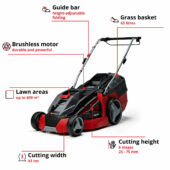Kép 3/14 - Einhell GE-CM 43 Li M Kit akkus fűnyíró Power X-Change