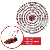 Kép 2/13 - EINHELL RASARRO Akkumulátoros fűnyíró + 2 x 4Ah akku  - Power X-Change