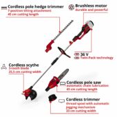 Kép 14/14 - Einhell GE-LM 36/4in1 Li-Solo akkus multifunkciós szerszám, 2x18V (akku és töltő nélkül), Power X-Change