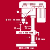 Kép 4/9 - Einhell TC-BD 630/1 oszlopos fúrógép, 630W