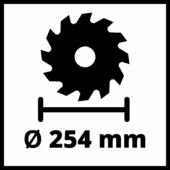 Kép 3/11 - Einhell TC-TS 254 eco asztali körfűrész, 254mm, 1.8kW