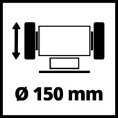 Kép 8/10 - Einhell TC-BG 150 kettős köszörű, 150W, 150mm
