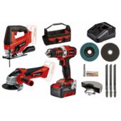 Kép 10/17 - Einhell TE-TK 18/3 Li Kit (JS+CD+AG) akkus szerszámgép szett, 1x4.0Ah akkuval és töltővel
