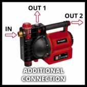 Kép 6/6 - Einhell GE-GP 1145 ECO kerti szivattyú, 1.1kW, 4.8bar, 33.3mm