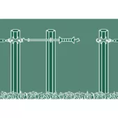 Kép 2/3 - Villanypásztor szigetelő E-Line komplett kapu 3-6 méterig, elasztikus zsinórral