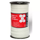 Kép 1/4 - Farmsystem ECO SAIL 10 villanypásztor szalag, fehér, 11  /m, 60kg, 200m, 10mm