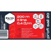 Kép 2/3 - Farmsystem Profi Sail 20 villanypásztor szalag, fehér, 0,4  /m, 90kg, 200m, 20mm