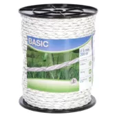 Kép 1/2 - Kerbl Villanypásztor vezeték Basic Classe 200m/6mm Fehér  2x 0,50