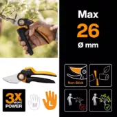 Kép 3/12 - Fiskars X-series™ L metszőolló, mellévágó P961 1