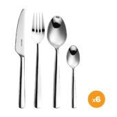 Kép 1/5 - Fiskars evőeszköz készlet, 24db-os, fényes