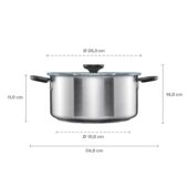 Kép 3/4 - Fiskars Functional Form™ lábas, 5L, rozsdamentes acél