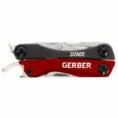 Kép 2/2 - Fiskars Gerber Dime multiszerszám, kulcstartóra rögzíthető, 11cm, bordó