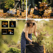 Kép 2/5 - Fiskars Ergo Pop-up kerti gyűjtőzsák L, 219L