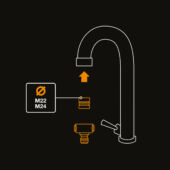 Kép 5/7 - Fiskars csaptelep csatlakozó, beltéri M22x1/M24x1