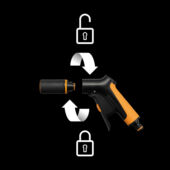 Kép 6/11 - Fiskars comfort locsolópisztoly, állítható, markolatvezérlésű