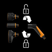 Kép 2/8 - Fiskars Comfort fúvóka/öntözőrúd fogantyú, hüvelykujj vezérlés
