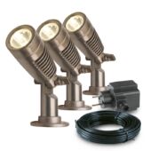 Kép 1/2 - Garden Lights Minus set, spotlámpa, aluminium, LED 2W meleg fehér