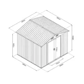 Kép 2/10 - Hecht 8x8 PLUS kerti szerszámtároló ház