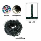 Kép 5/5 -  120 LED-es fényfüzér melegfehér színben, 15 méter