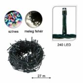 Kép 5/5 - 240 LED-es fényfüzér melegfehér színben, 27 méter