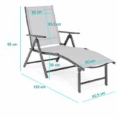 Kép 6/7 - Comfort napozóágy, dönthető és állítható