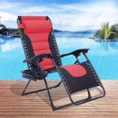 Kép 2/6 - Delux Zéró gravitációs szék, piros